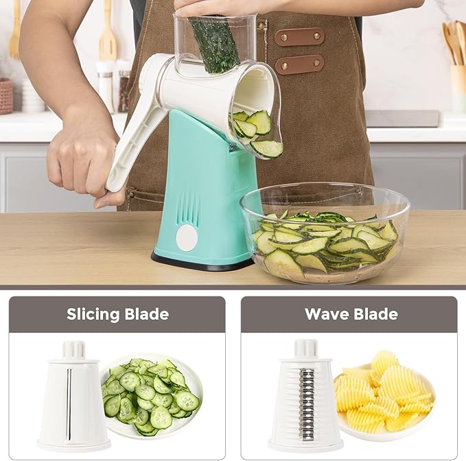 X Home 5-in-1 Rotary Cheese Grater - Image 2