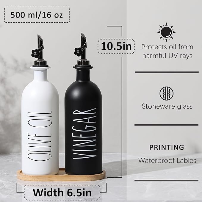 HOMCDALY 16oz Olive Oil Dispenser Bottles - Image 3