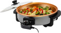 OVENTE 11.5-Inch Electric Skillet & Frying Pan, 1400W Nonstick Cooking Pan by Ovente+