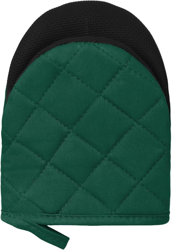 Short Oven Mitts, Heat Resistant 500°F, Silicone Grip Kitchen Gloves, Non-Slip - Image 6