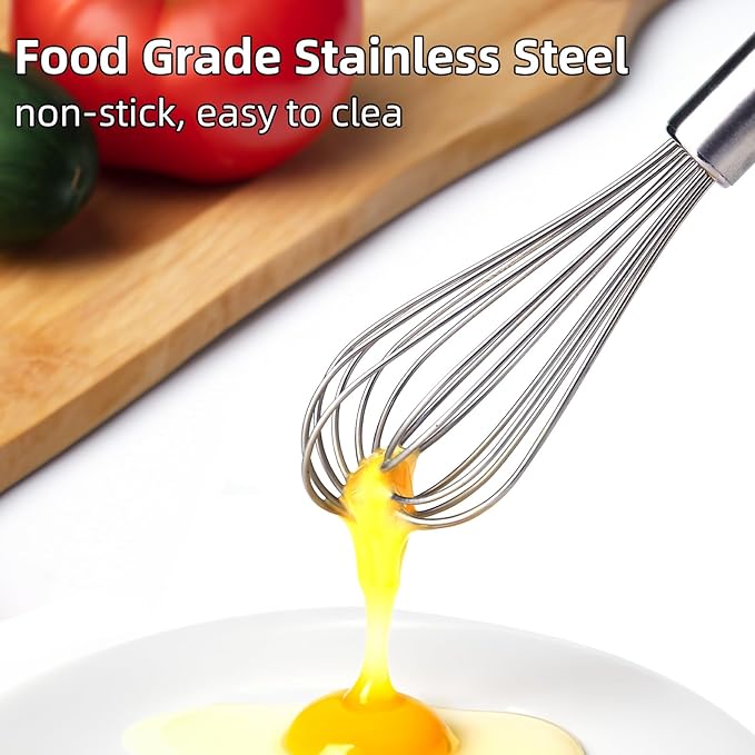 Stainless steel Small whisk for cooking, whisk is crafted - Image 3