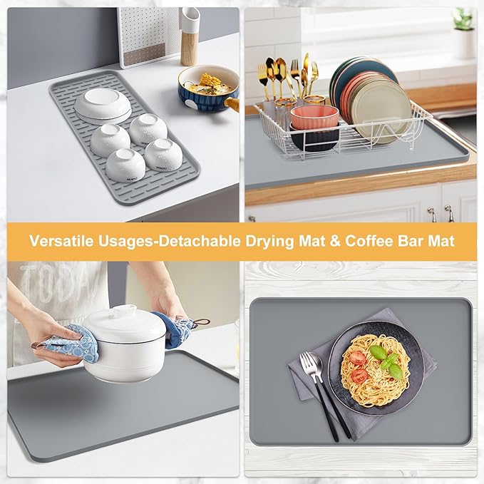 Silicone Coffee Mat, Coffee Bar Accessories Fit Under Coffee Maker Coffee - Image 8