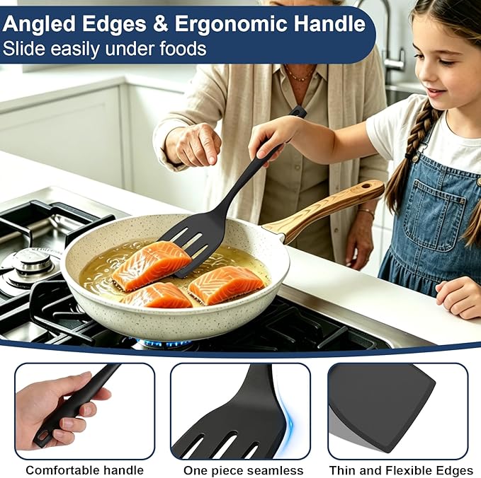 Silicone Spatula Turner, 600°F Heat Resistant Spatulas - Image 3