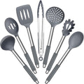 E-far Silicone Cooking Utensils Set, Slotted Turner, Soup Ladle, Pasta Server by E-far