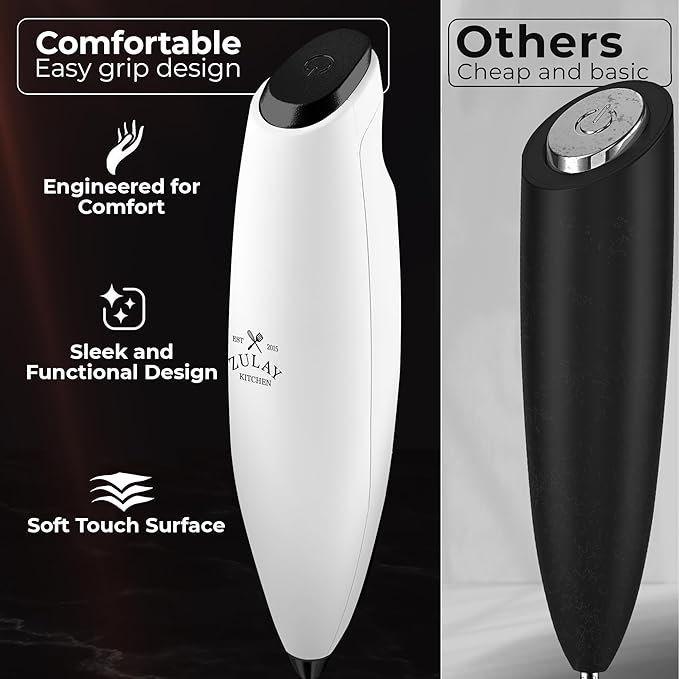 Zulay Kitchen Patented Tornado Triple Whisk Milk Frother - Image 4