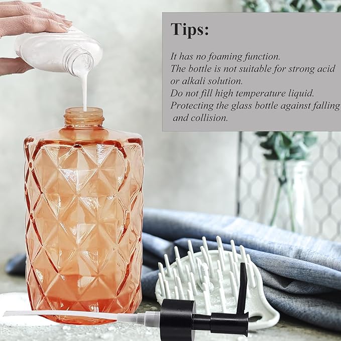 12Oz Small Glass Soap Dispenser - Image 4