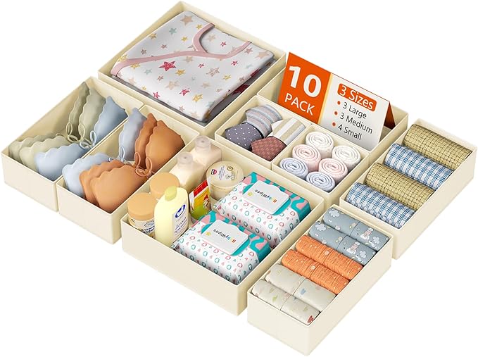 DIMJ Drawer Organizer Clothes 10 Pack by DiMJ