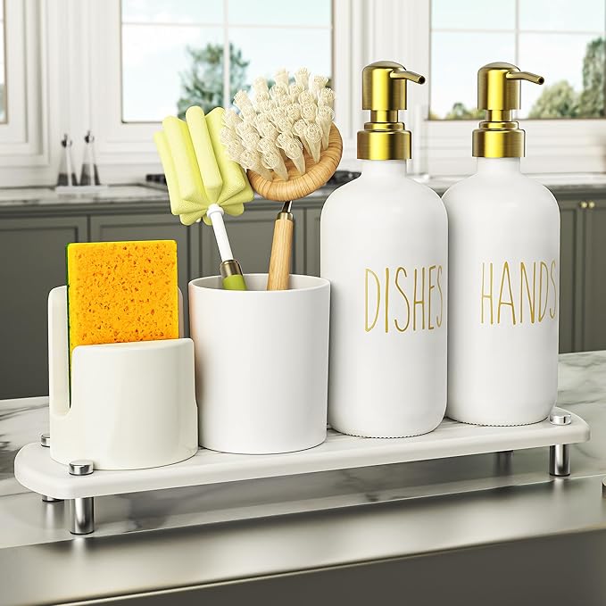 Cisily Kitchen Soap Dispenser Set Comes by CISILYHOMELIFE