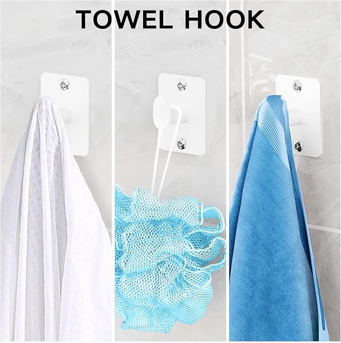 KLJKPA Bathroom Accessories Set, 4 Pieces White Bathroom Hardware Set, 24 inch - Image 5