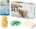 Natural Non-Toxic Dish Washing Soap - Dyes And Fragrance Free - Vegan Cruelty-Free Eco-Friendly And Zero Waste Dishwashing Handmade Solid Bar Soaps Detergent & Biodegradable (Unscented Bundle)