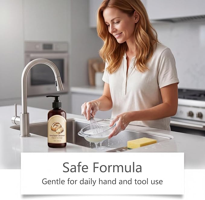 Dough Dissolve Soap For Sourdough, Fast-Acting Dough Cleaning Solution, Sourdough & Baking Mess - Enzyme Powered Formula Breaks Down Stuck-On Dough (1)
