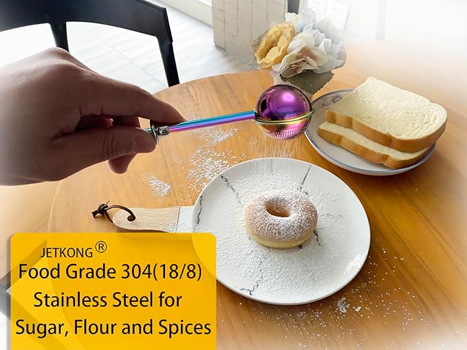 JETKONG Baker's Dusting Wand for Sugar, Flour and Spices, Stainless Steel - Image 3