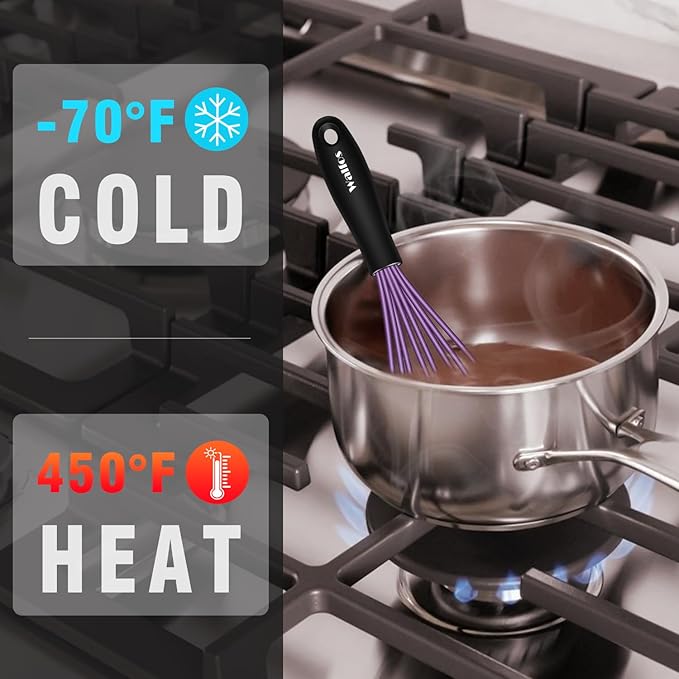 Walfos Mini Silicone Whisk, Heat Resistant - Image 7