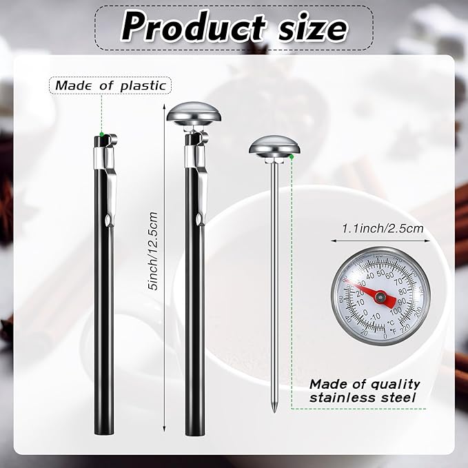 Xuhal 6 Pcs Stainless Steel Kitchen Thermometer - Image 2