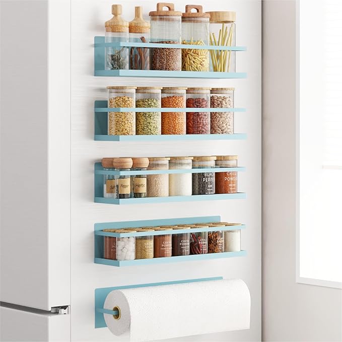 Magnetic Spice Rack For Refrigerator, Space Saving Magnetic Shelf For Fridge - Image 6
