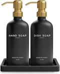Luxury Glass Hand and Dish Soap Dispenser Set by Brighter Barns by BrighterBarns