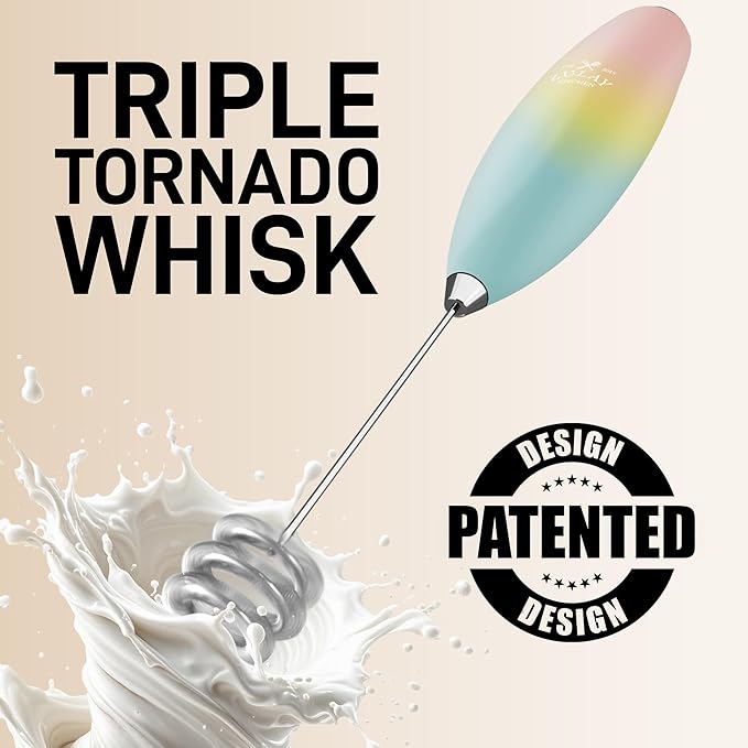 Zulay Kitchen Patented Tornado Triple Whisk Milk Frother - Image 6