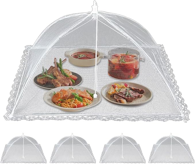 5 PACK Food Covers for Outside Mesh, Picnic Essentials by Unknown