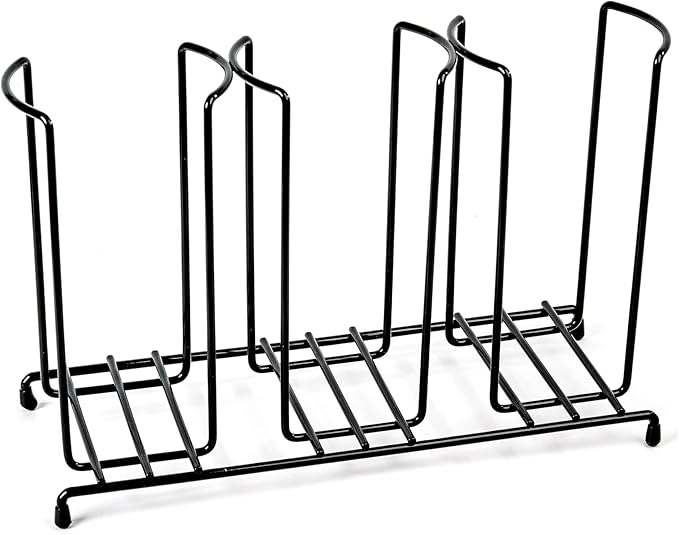 Inevibe Wire Frame Cup and Lid Organizer, 3 Compartment Metal Rack Design - Image 5