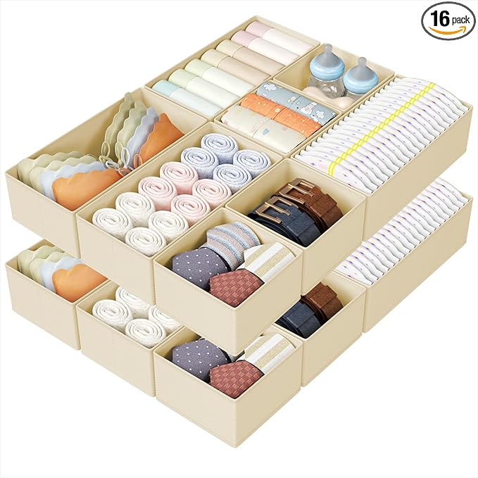 DIMJ Drawer Organizers Clothes, Fabric Closet Organizers and Storage, Shallow by DiMJ