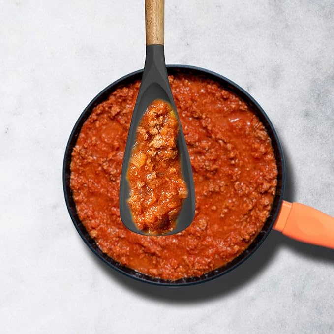 VOVOLY Cooking Spoon for Nonstick Cookingwares, Silicone Spatula Spoon for - Image 3