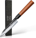 FAMCÜTE 5 inch Japanese Paring Knife, Hand Forged 5 Layers 9CR18MOV High Carbon by FAMC%C3%9CTE