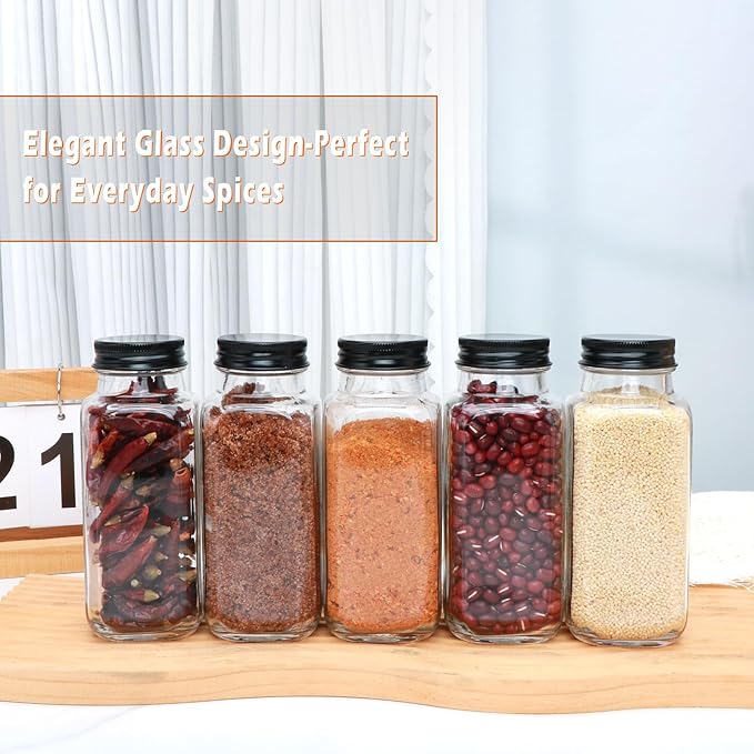 15 Pack 8oz Glass Spice Jars - Image 4