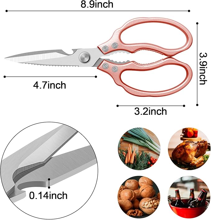 CGBE Kitchen Scissors, Heavy Duty Dishwasher Safe Food Scissors - Image 2