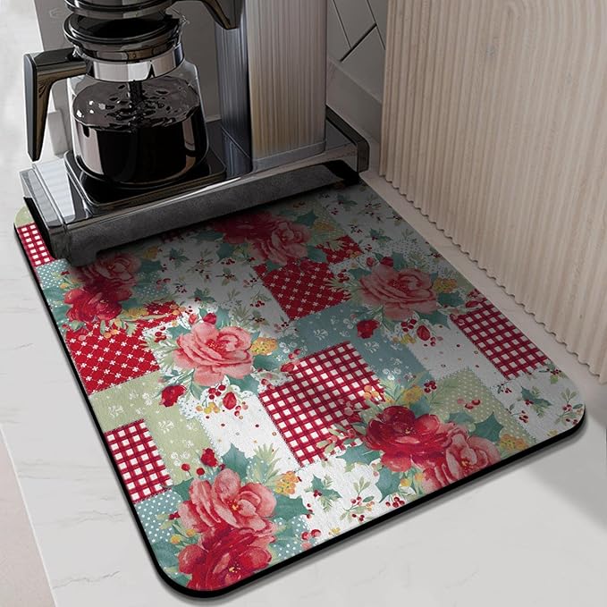Kitchen Countertop Dish Drying Mat, Super Absorbent Coffee Bar Mat - Image 8