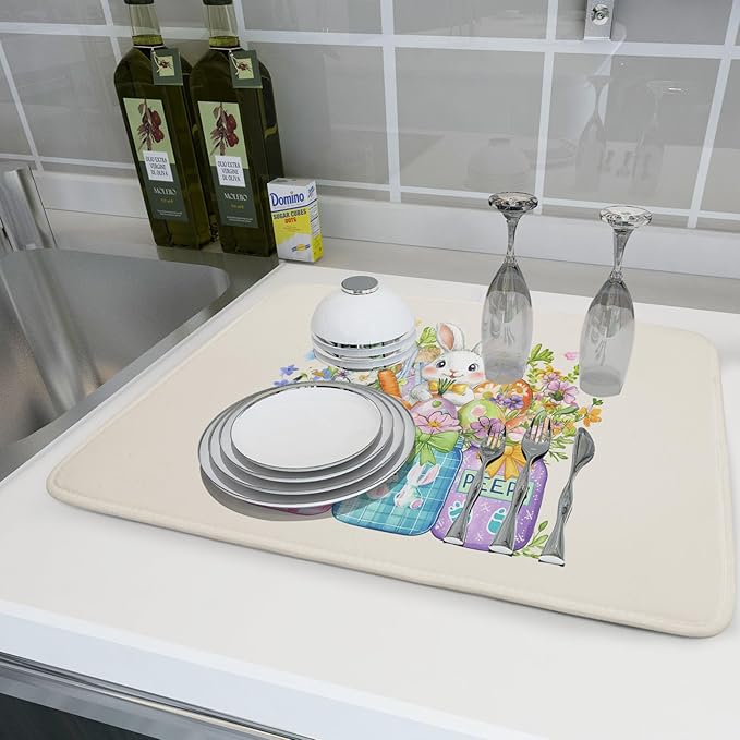 Easter Bunny Carrots Dish Drying Mat - Image 6