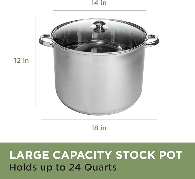 Ecolution Stainless Steel Stock Pot, Encapsulated Induction Ready Cooking Pot - Image 4