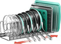 ORDORA Pots and Pans Organizer Under Cabinet, Expandable 11.8"-22.8" Pot Lid by ORDORA