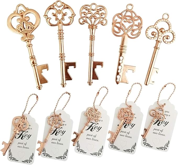 WODEGIFT 50 PCS Wedding Favors Key Bottle Openers, Bridal Shower Party Favors - Image 2