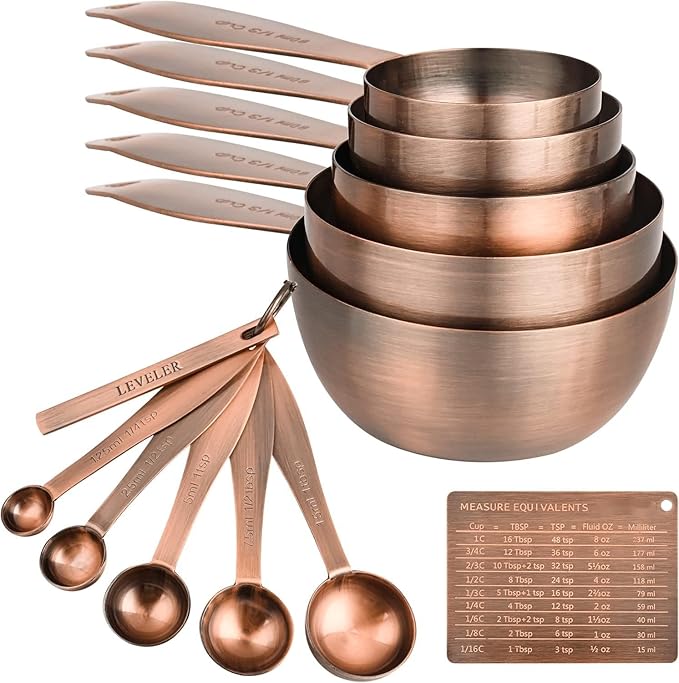 Measuring Cups and Spoons Set, 12 Pieces Stainless Steel Measuring Cup Set by Smithcraft