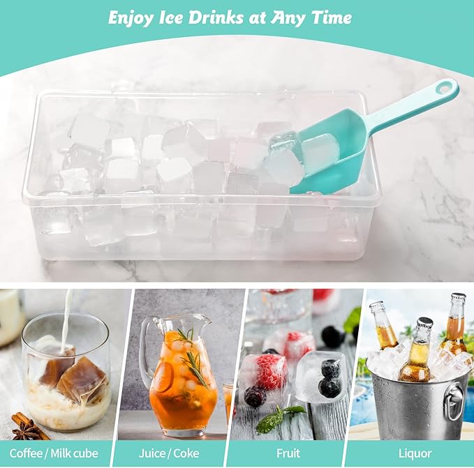 Silicone Ice Cube Tray with Leak-Proof Lid & Storage Bin - Image 5