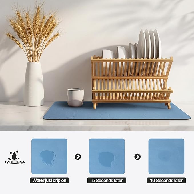 Ecotrim - Dish Drying Mat for Kitchen Counter | Coffee Bar Mat for Countertops - Image 4