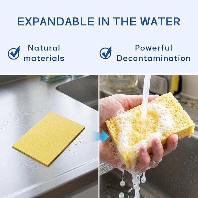 ARCLIBER Cellulose Sponges, Heavy Duty Scrub Kitchen Sponge No Scratching - Image 4