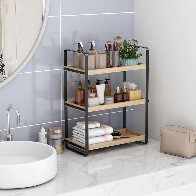 HNRLOY Bathroom Counter Organizer, Bathroom Countertop Organizer, Counter Shelf - Image 4