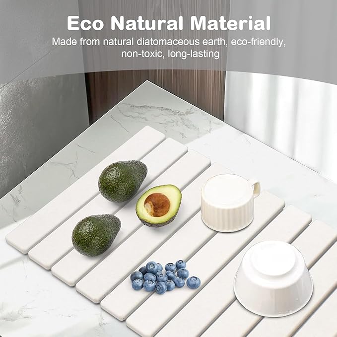 2 PCS Large Stone Dish Drying Mat - Image 5