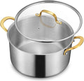 BEZIA 6 Quart 3-Ply Stainless Steel Stockpot, Soup Pot by BEZIA