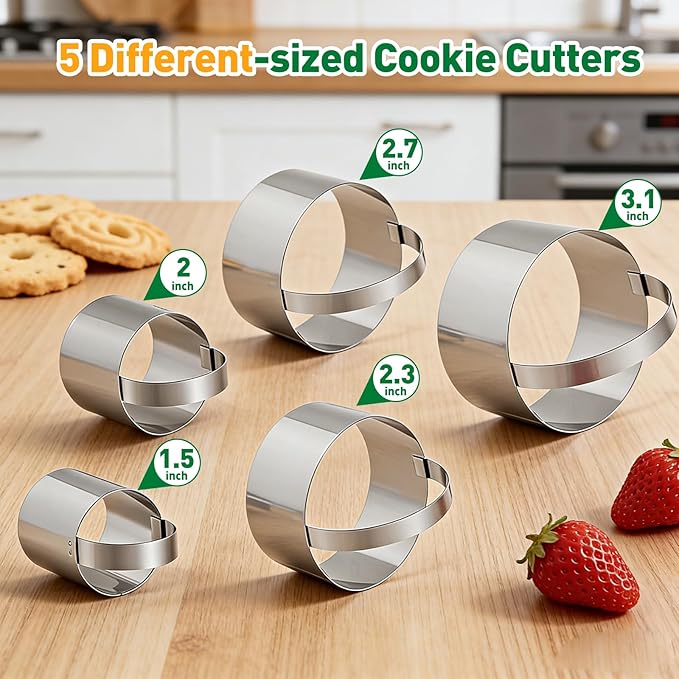 Ninsula Pastry Cutter Set, Stainless Steel Professional Pastry Blender - Image 3