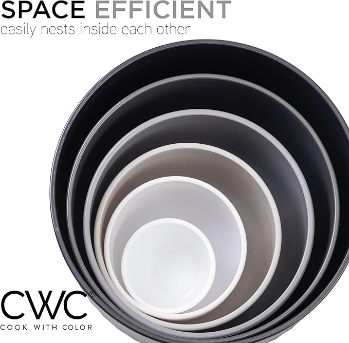 COOK WITH COLOR Prep Bowls with Lids- Wide and Deep Nesting Plastic Small - Image 7