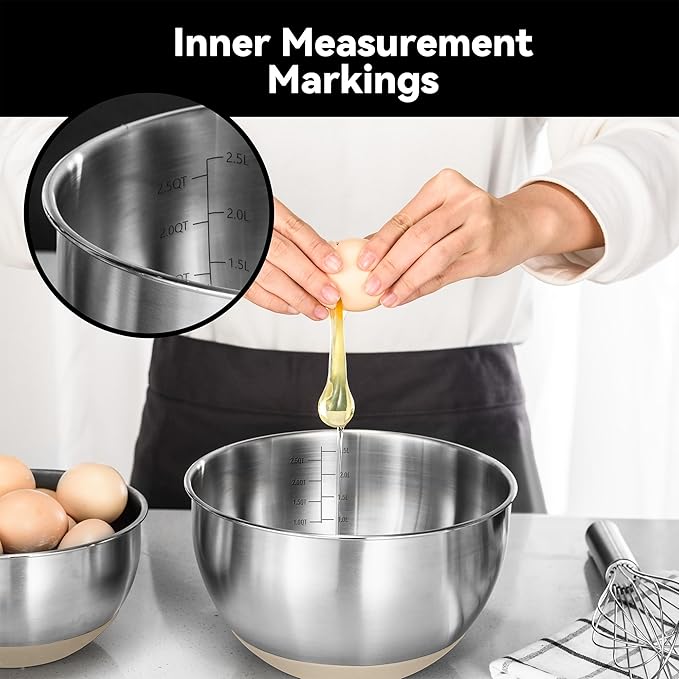 KITEISCAT Stainless Steel Mixing Bowls - Image 5