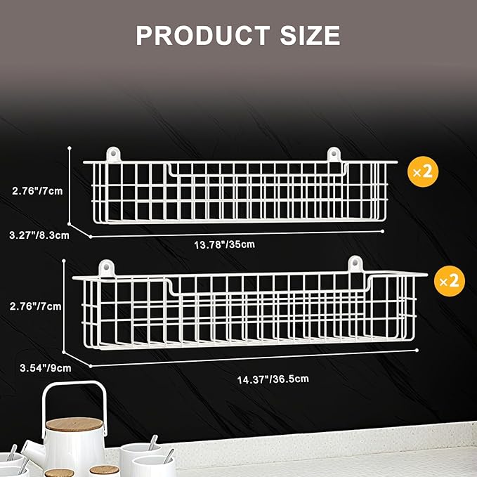 Spice Rack, Spice Holder Metal Shelf Saving Space - Image 3