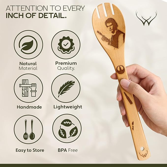 Star Warz gifts Wooden Spoons for Cooking for Space Wars Fans - Image 3