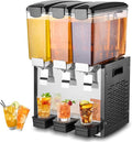 VEVOR Commercial Beverage Dispenser, 3 Tanks 10 L / 10.6 QT Per Tank Juice by VEVOR
