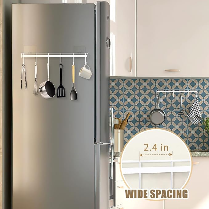 Kitchen Utensil Hanger, Adhesive Utensil Holder Wall Mount Kitchen Rack Rail - Image 5