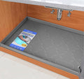 SIKADEER 28" x 19" Under Sink Mat Waterproof, Silicone Mat Kitchen Drawer Shelf by SIKADEER