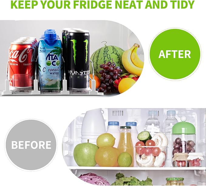 Drink Organizer for Fridge, Soda Can Dispenser for Refrigerator, Automatic - Image 3