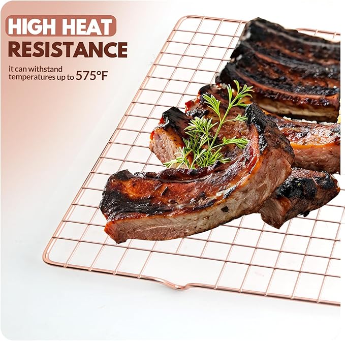 2 PCS Cooling Racks for Cooking and Baking, 15x10 Inches Stainless Steel - Image 6